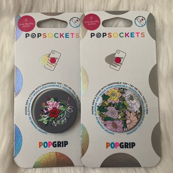 VERA BRADLEY Popsockets Floral Phone Grip & Stand Set of 2 - Picture 1 of 3